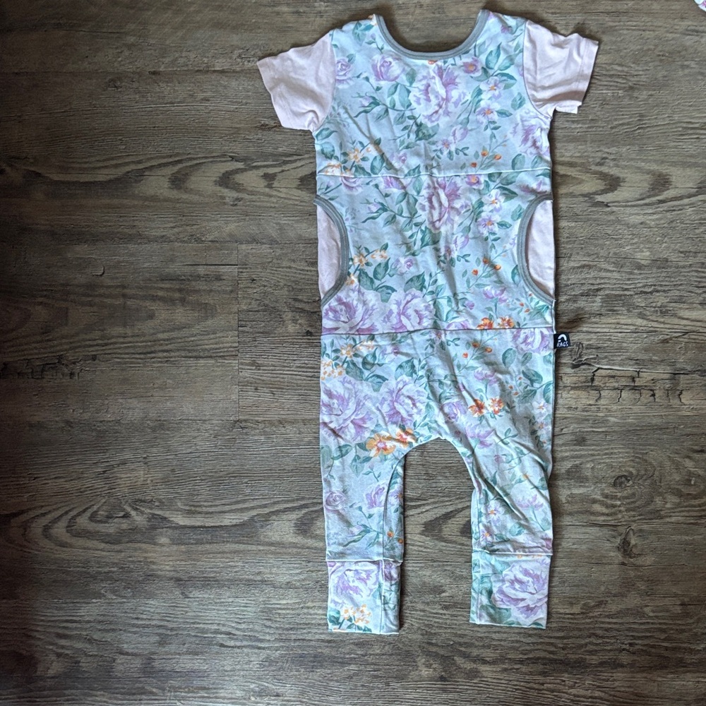 Rags to Raches Floral Kids Bodysuit - Pastel Colors
